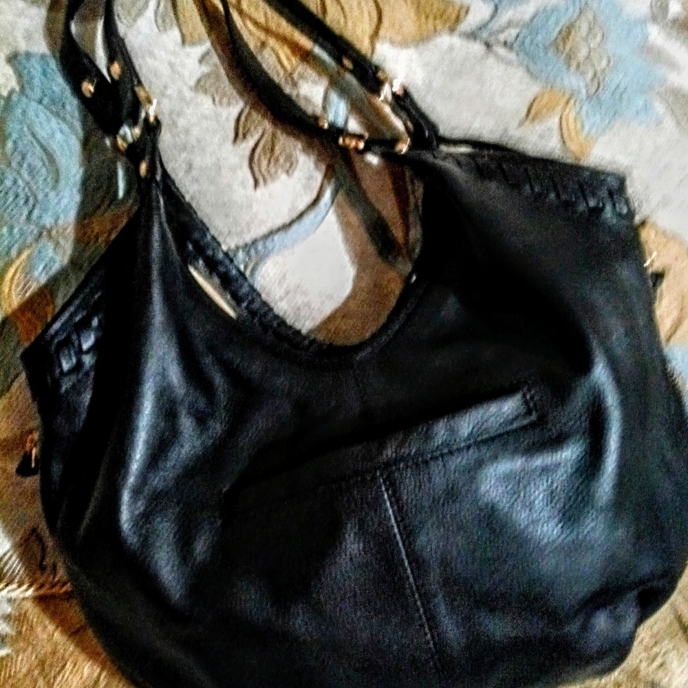 Stylish Black Leather Handbag